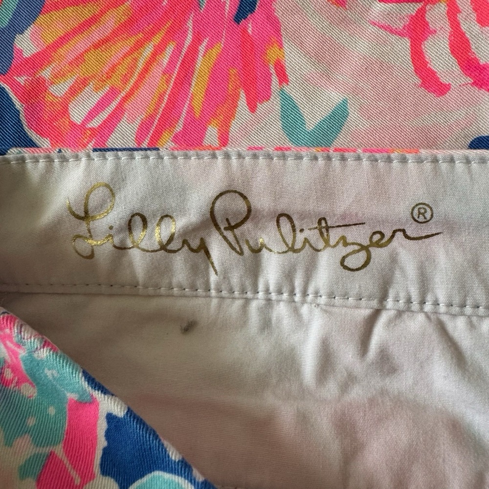 Lilly Pulitzer Womens Buttercup Stretch Short 5" Inseam 14 Bright Tropical - Picture 9 of 15